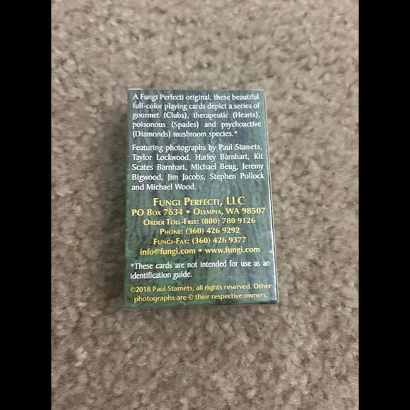 Fungi Perfecti Mushroom Playing Cards, New Sealed - Picture 2 of 2